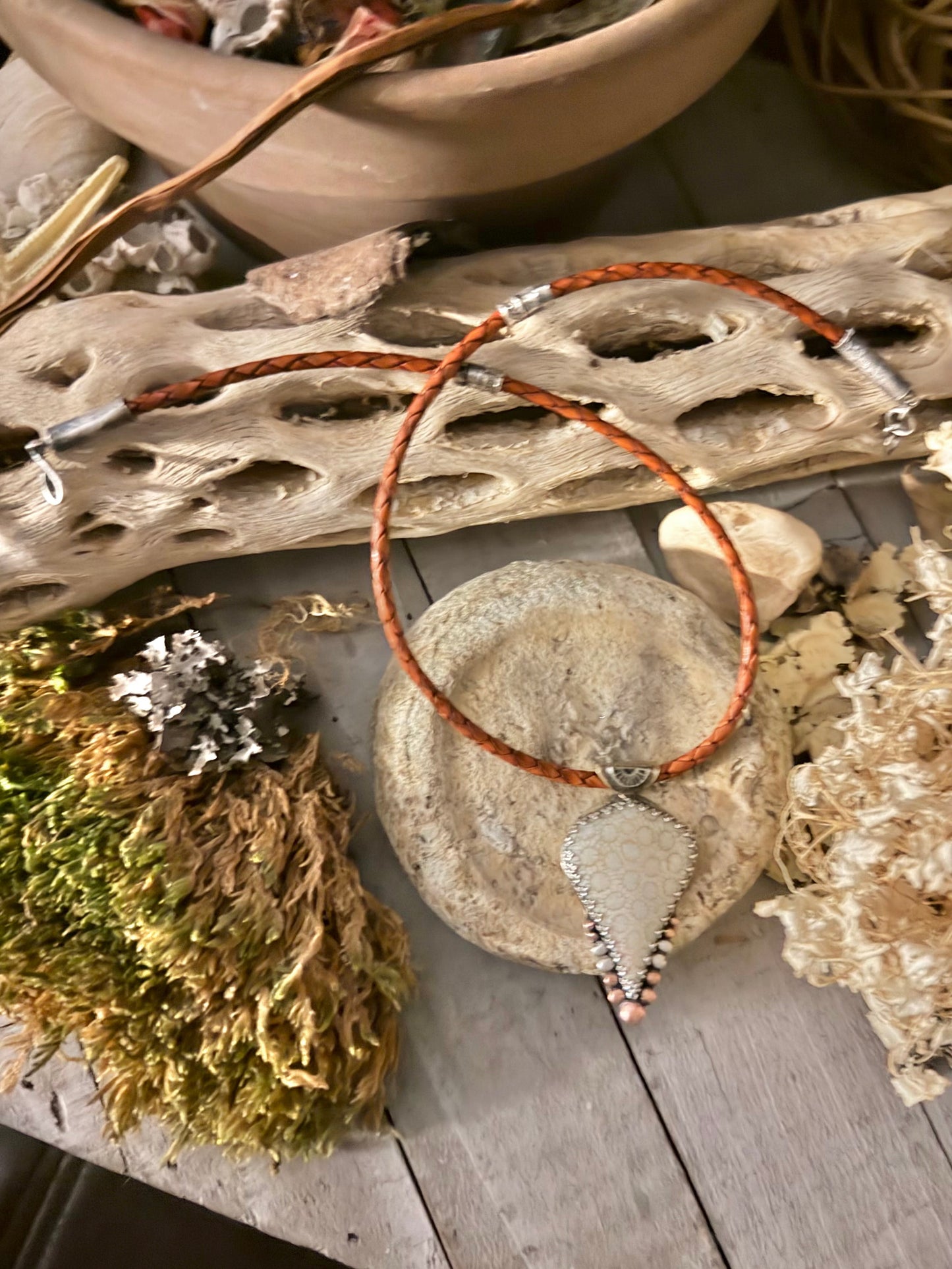 Fossilized Coral Choker