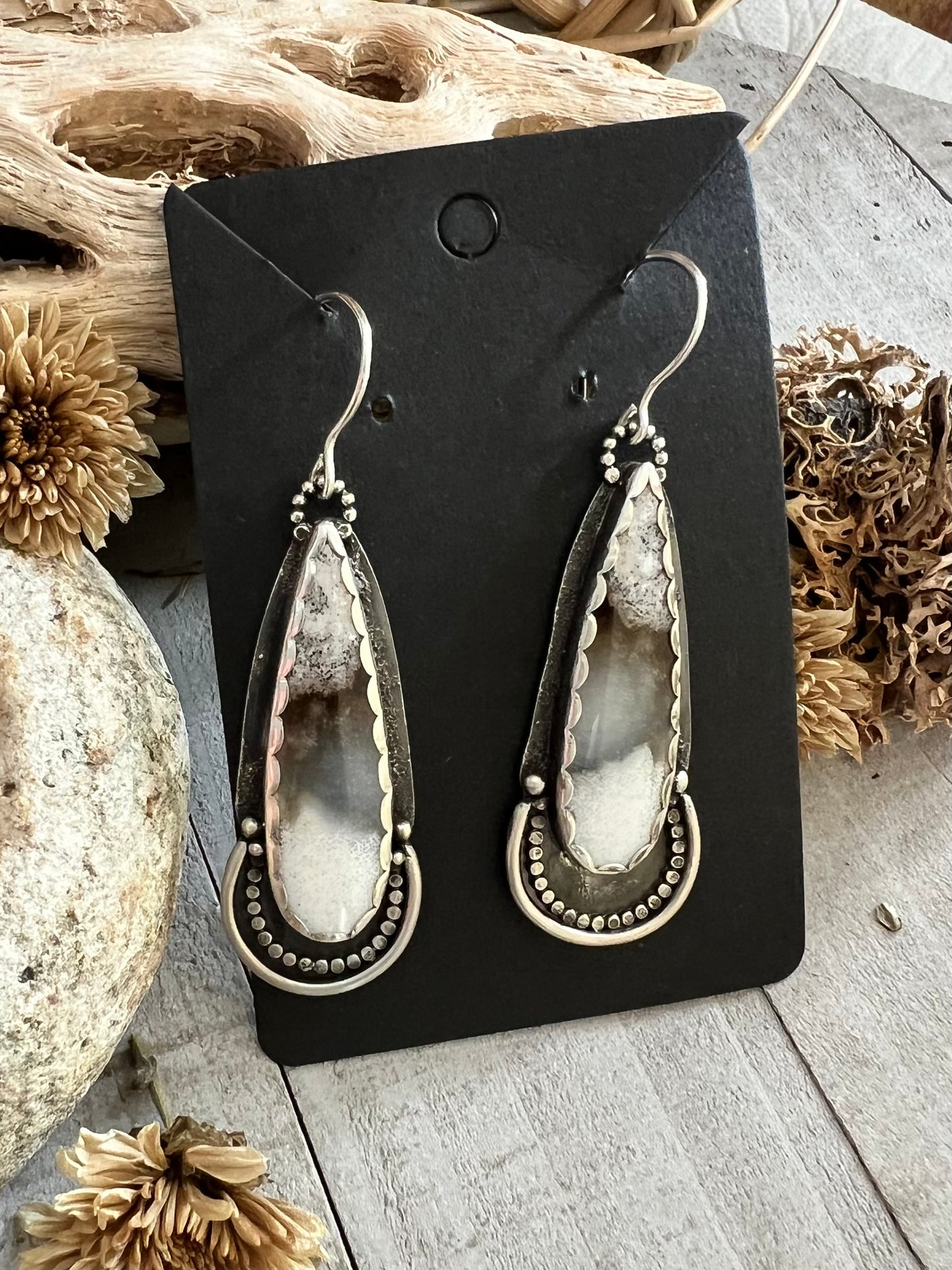 SAND GLOBE EARRINGS