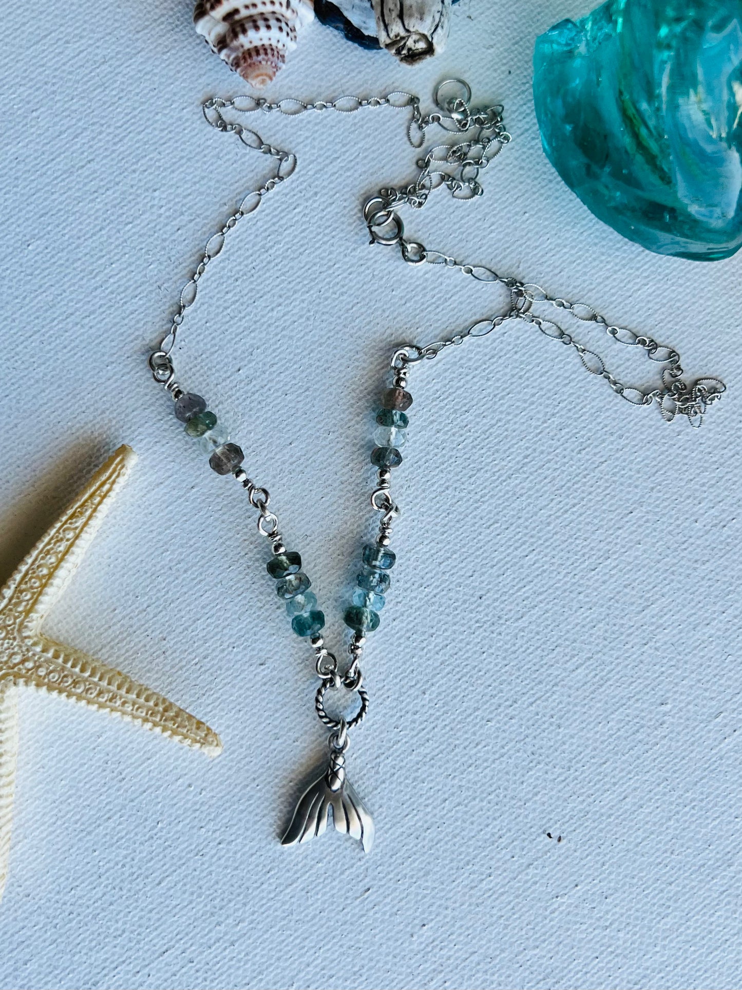 Lost Siren– Sand-Casted Mermaid Tail Necklace