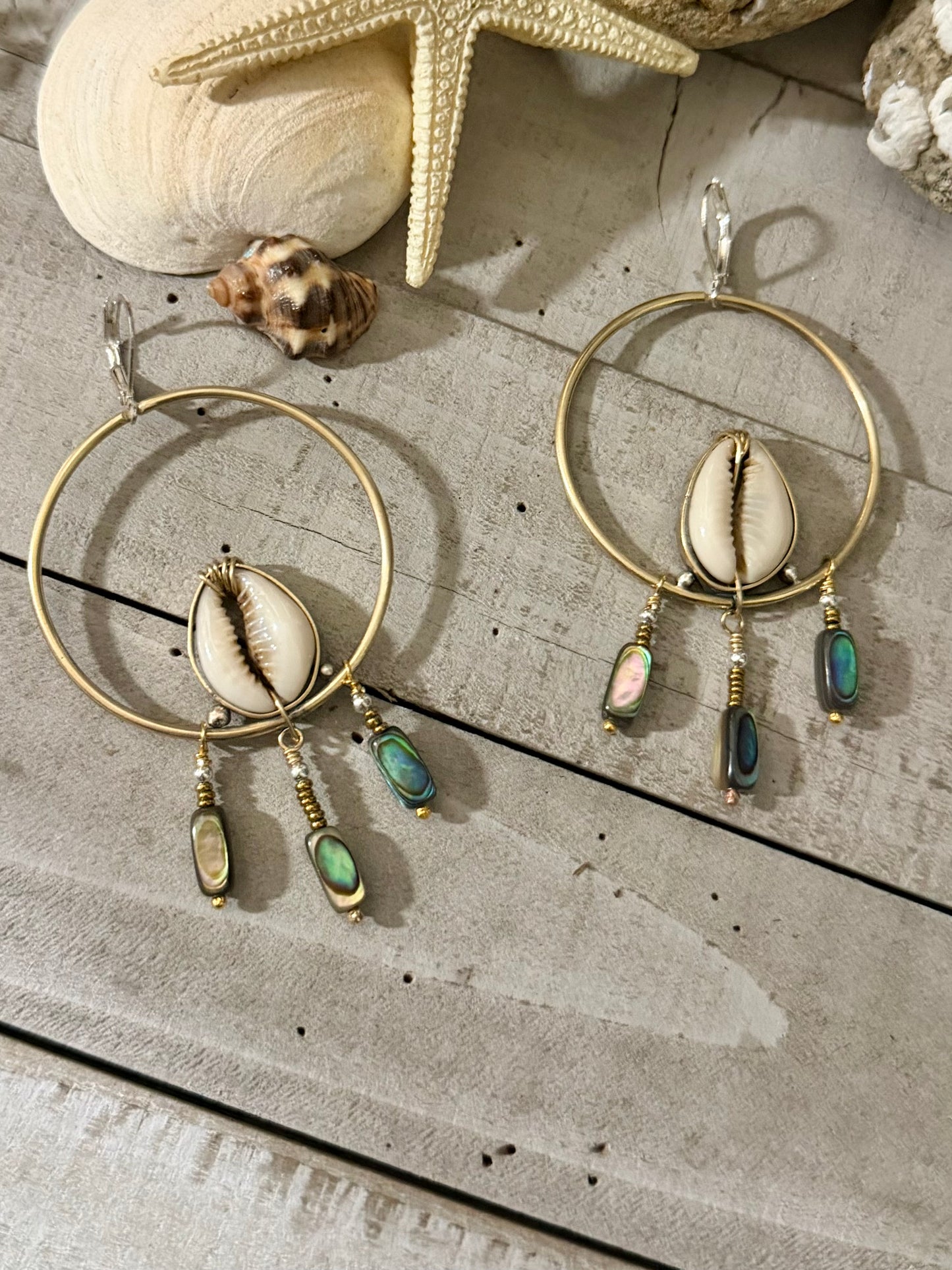 COWRIE SHELL HOOPS