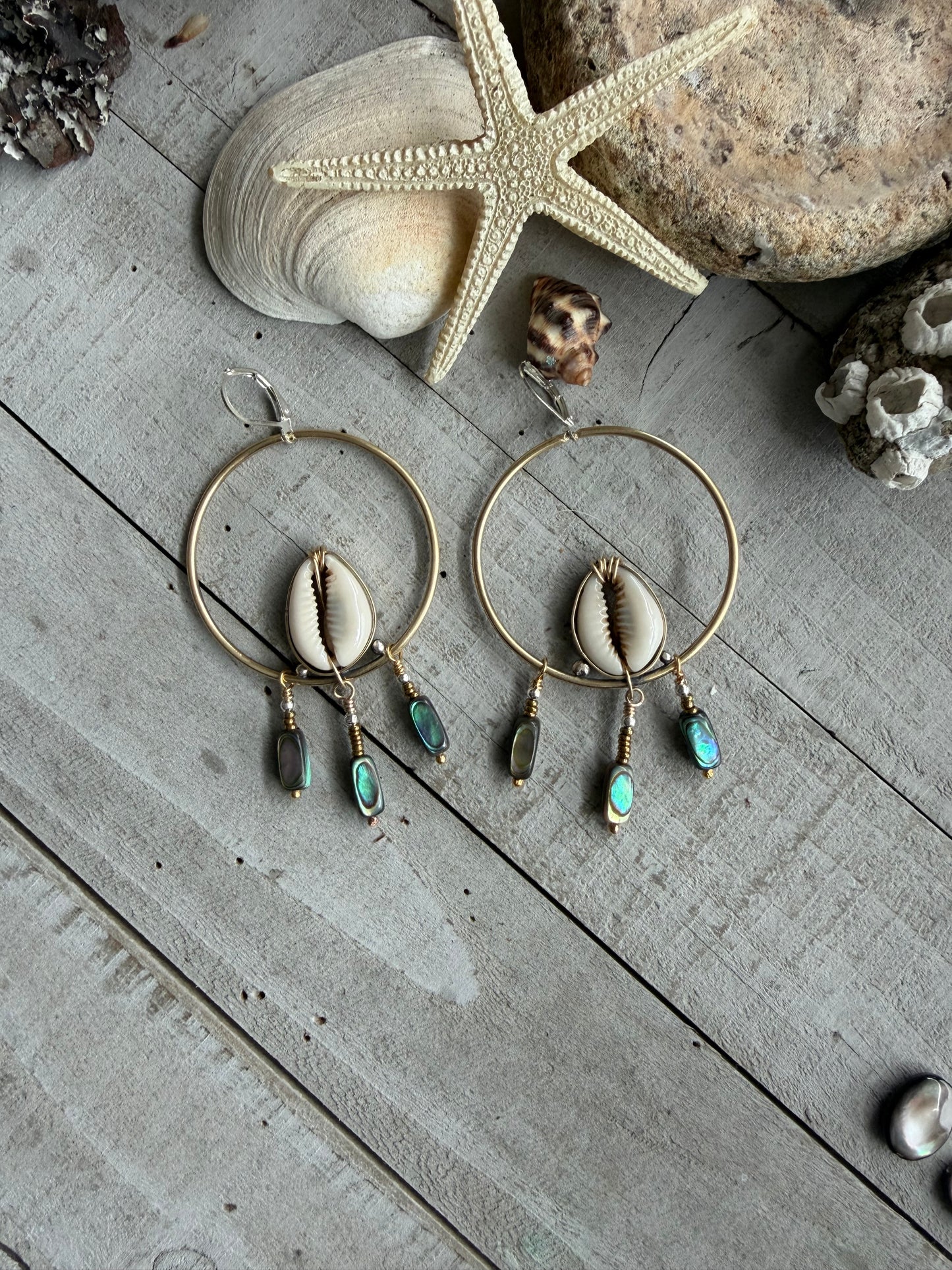 COWRIE SHELL HOOPS