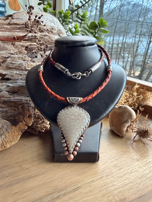 Fossilized Coral Choker