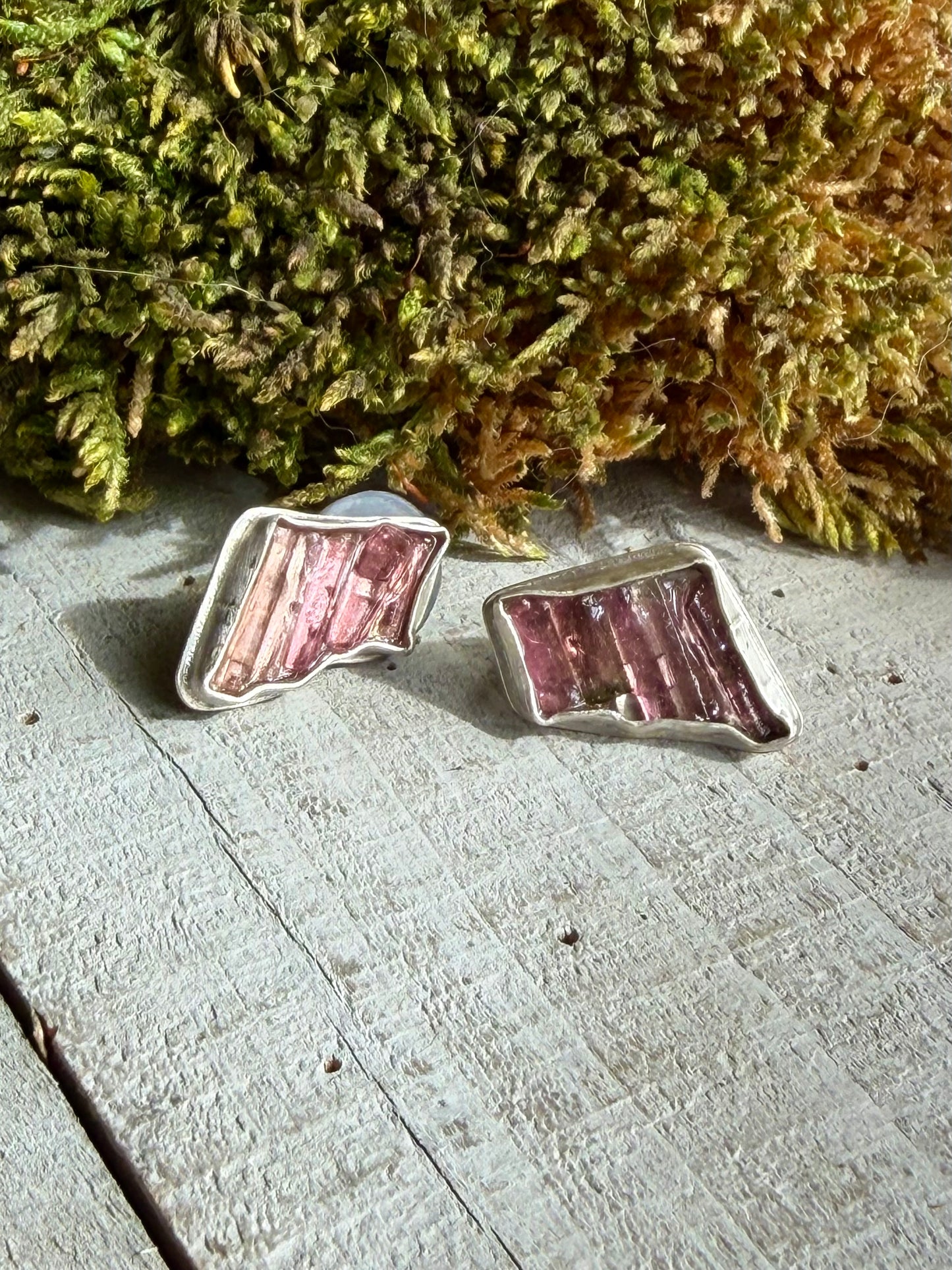 PINK TOURMALINE STUDS