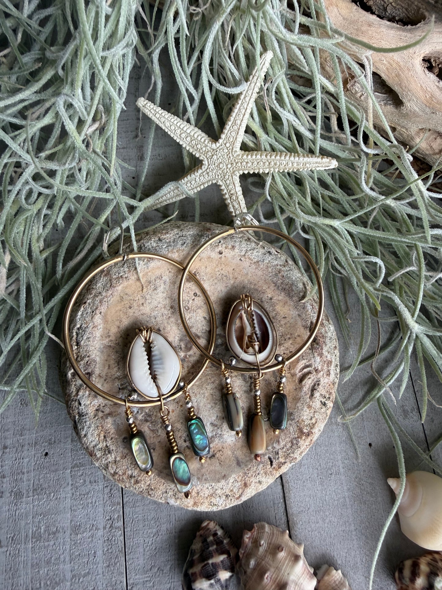 COWRIE SHELL HOOPS