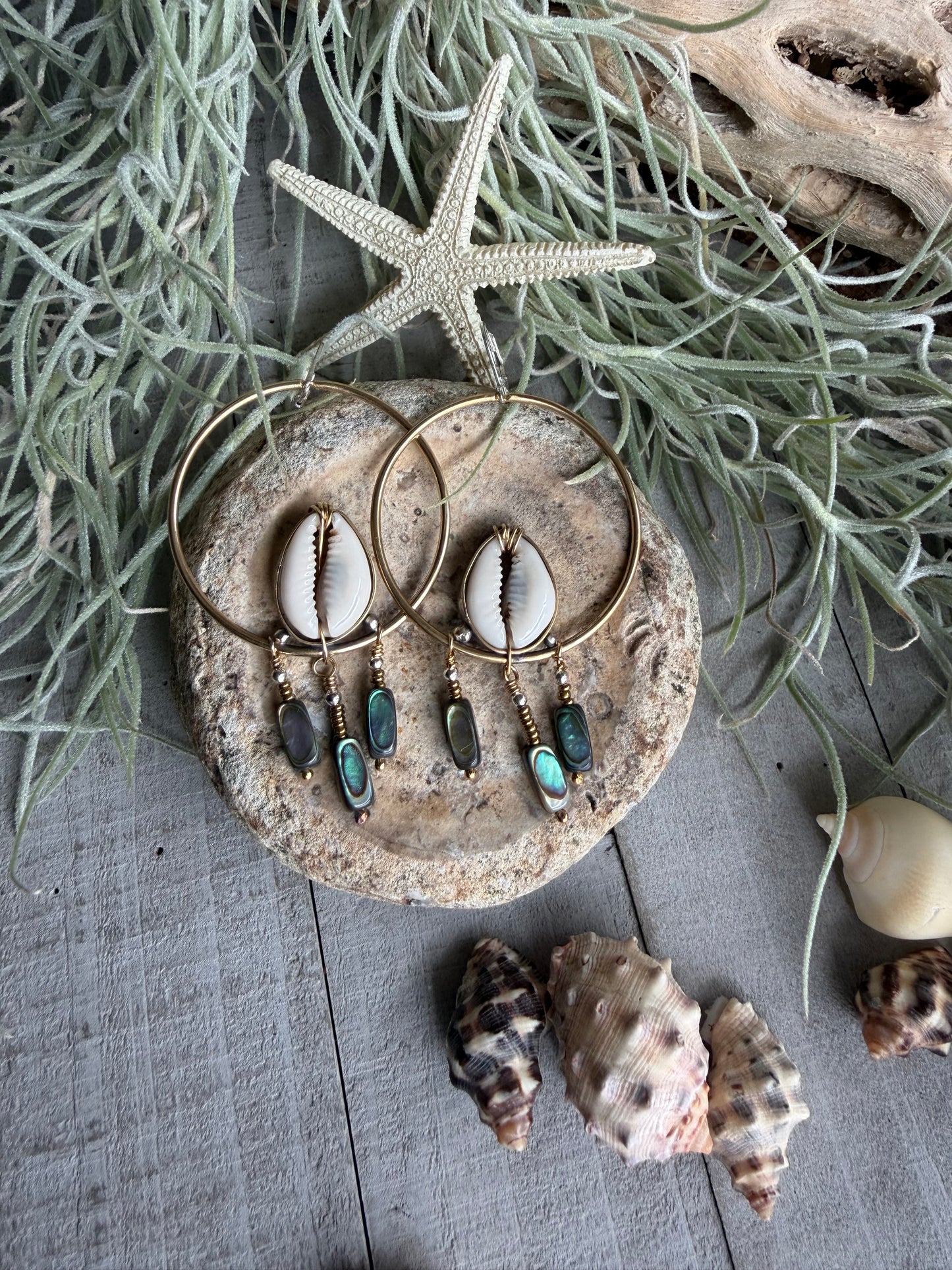 COWRIE SHELL HOOPS