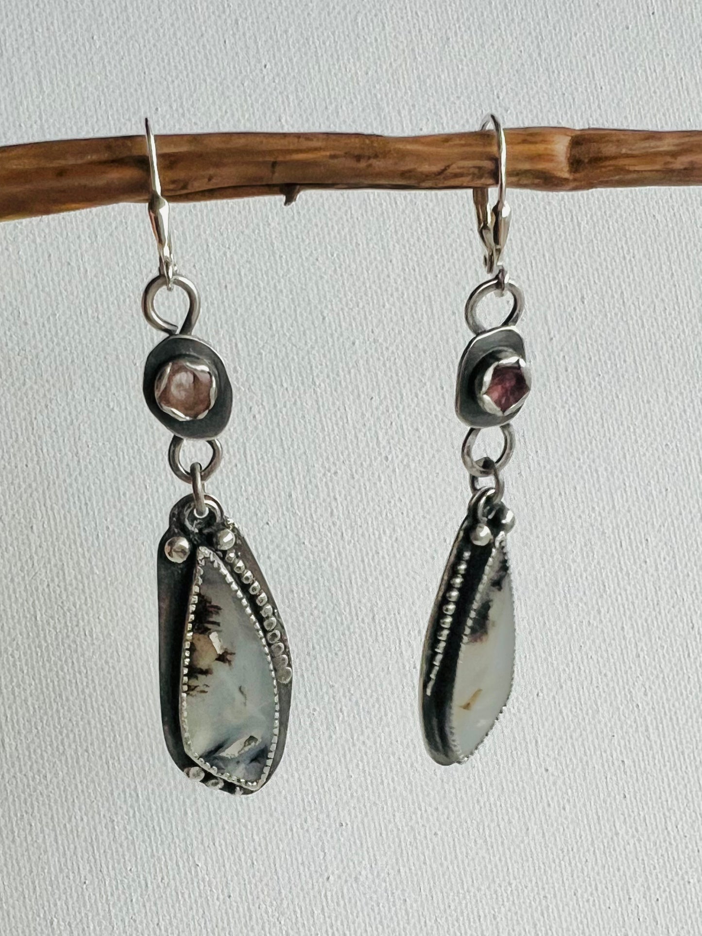 Whispers of Rosé Fog Earrings